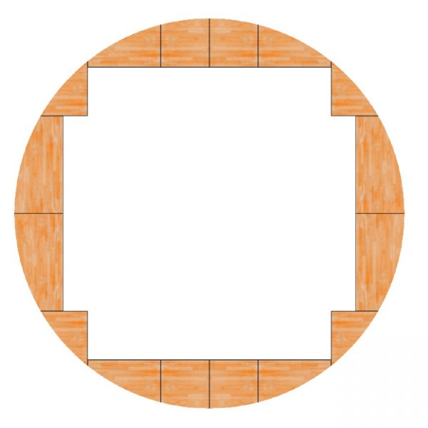 Podiumdelen rond 8 meter